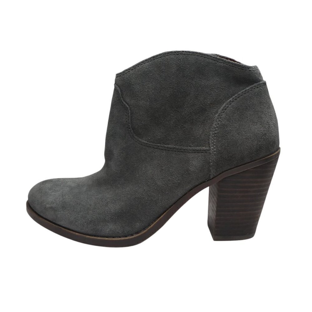 Lucky Brand Eller Blue Suede Western Heeled Ankle Boots Womens 10 - Picture 4 of 12